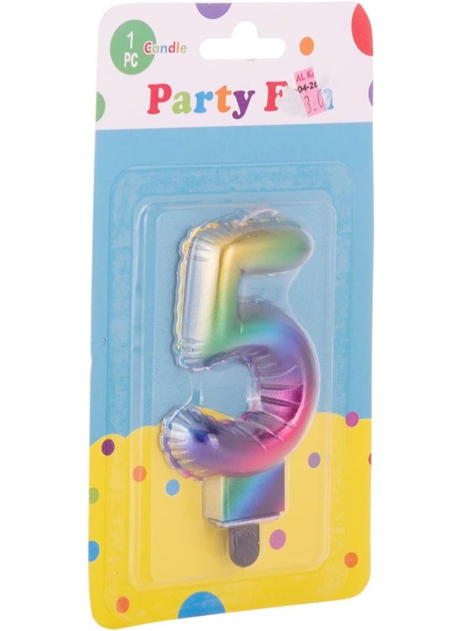 AKDC Sparkle Gold AKDC Birthday Number Candle 5 - Image 2