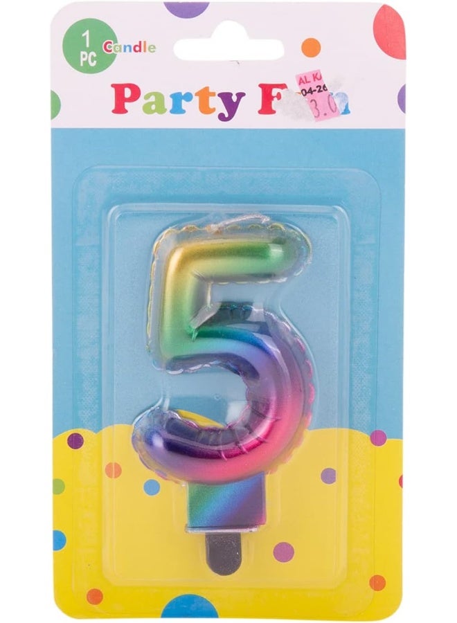 AKDC Sparkle Gold AKDC Birthday Number Candle 5 - Image 1