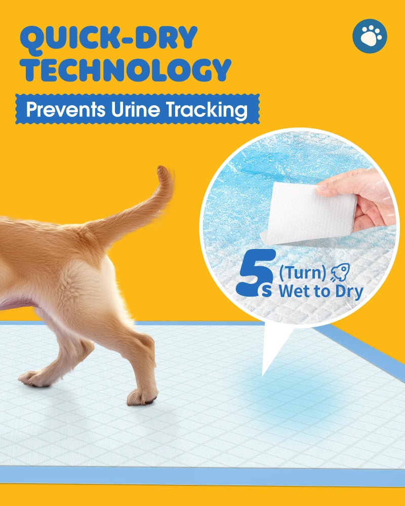 Powools 100-Pack Extra Large Pee Pads - 34" x 28" Puppy Pads for Dogs with 6-Layer Leakproof Protection, Disposable and Quick-Dry Dog Pads with High Absorbency for Easy Potty Training - Image 3
