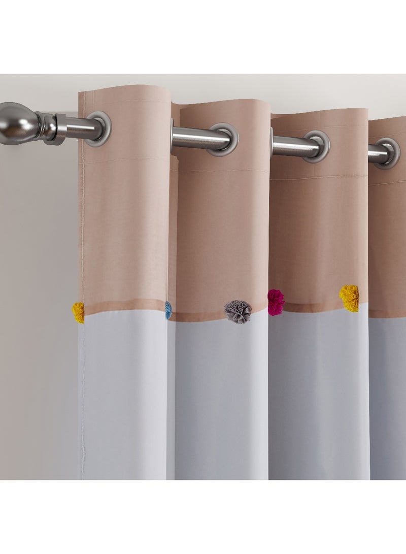 Home Box Nordic 2-Piece Sheer Extra Long Curtain Set 300 x 140 cm  - Image 2