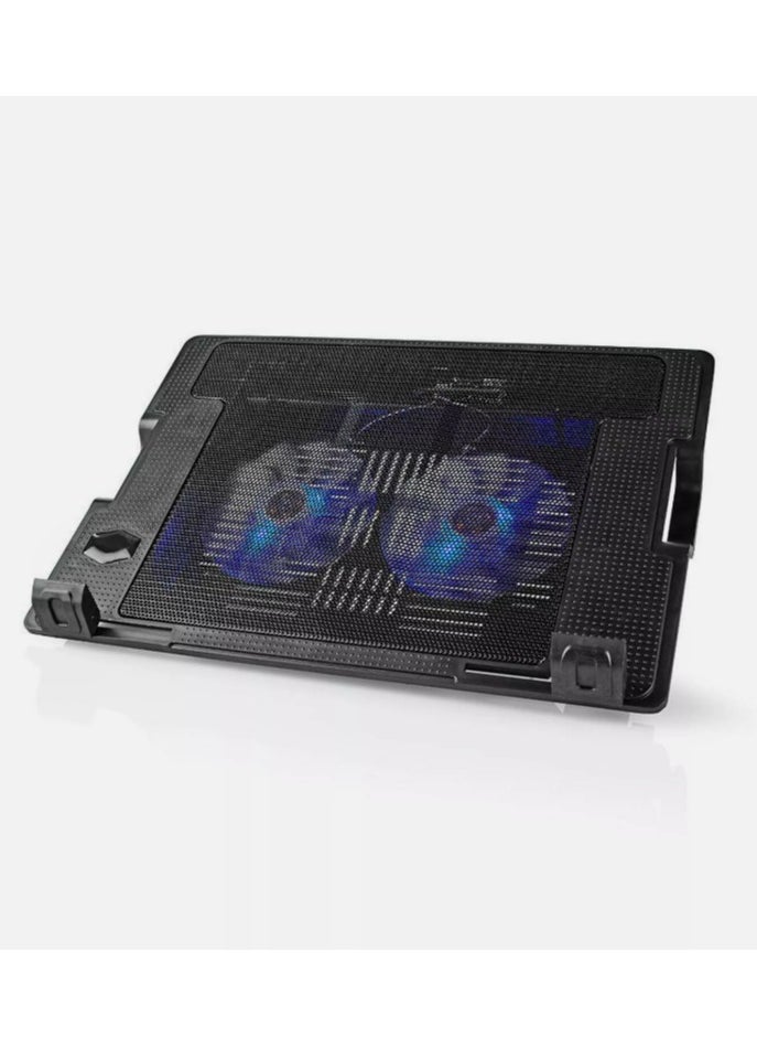Generic - USB LED 2 Fan Cooler Adjustable Stand Pad for 9in To 17in Notebook Laptop - Image 1