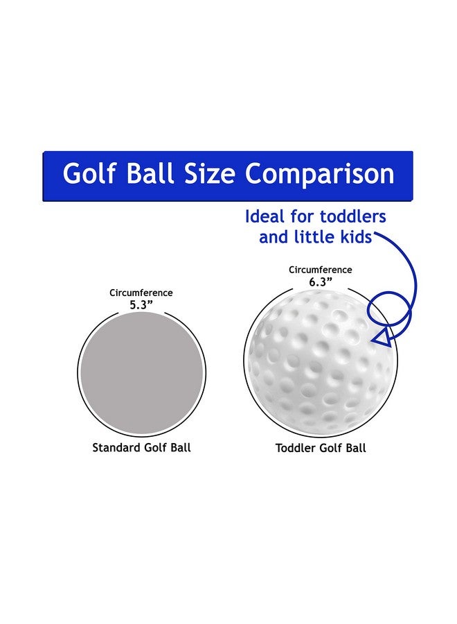 Botabee Kids Golf Set Toy - Toddler & Little Kids Replacement Golf Ball 2" - for Little Tikes Baby Golf Clubs - Pack of 6 - Oversized Ball Toy - Plastic Golf Balls for Beginners or Kids 3+ Years - Image 3