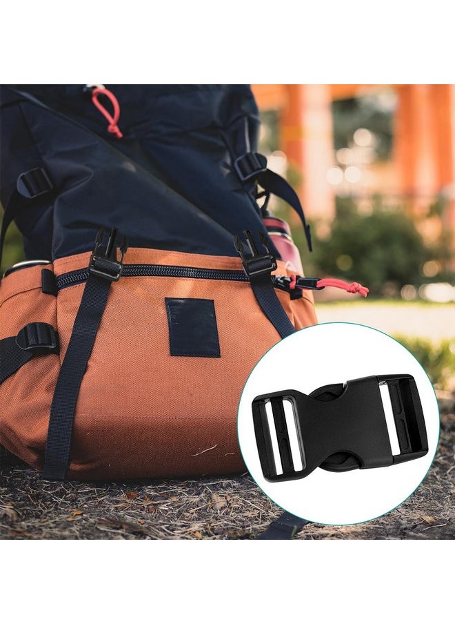 Tenalleys 10 Set 1 inch Buckles for Straps with 20 pcs Tri-glide Slide Clip, Quick Side Release Plastic Buckle Clip, Fit 1 inch Wide Nylon Webbing Canvas Strap (Black)  - Image 3