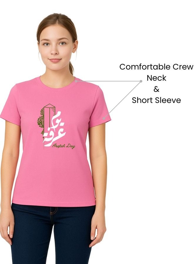 PRINTSHOP4ME Arafah Day Special Women’s Cotton T-Shirt–Premium Quality Round Neck Short Sleeve Islamic T-Shirt For Women | Soft Breathable Fabric | Comfortable Daily Wear  - Image 3