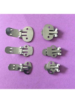10pcs Stainless Steel Blank Shoe Clips DIY Crafts Findings Accessories (32mm x 20mm)
