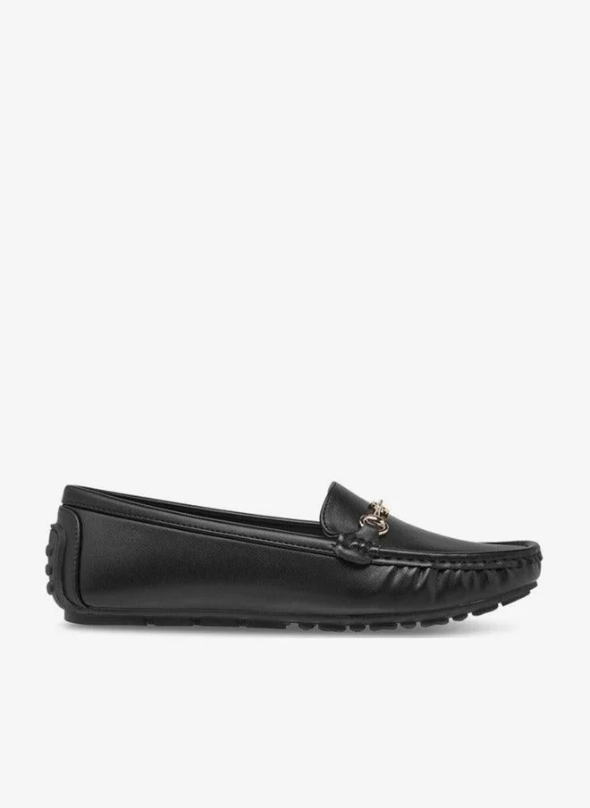 Women Metal Accent Slip-On Loafers