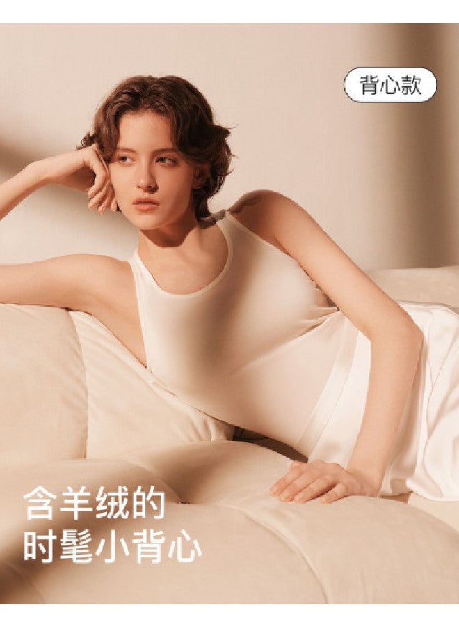 ubras Cashmere Vest, Round Neck Solid Basic Tank Top For Women, Summer - Image 1