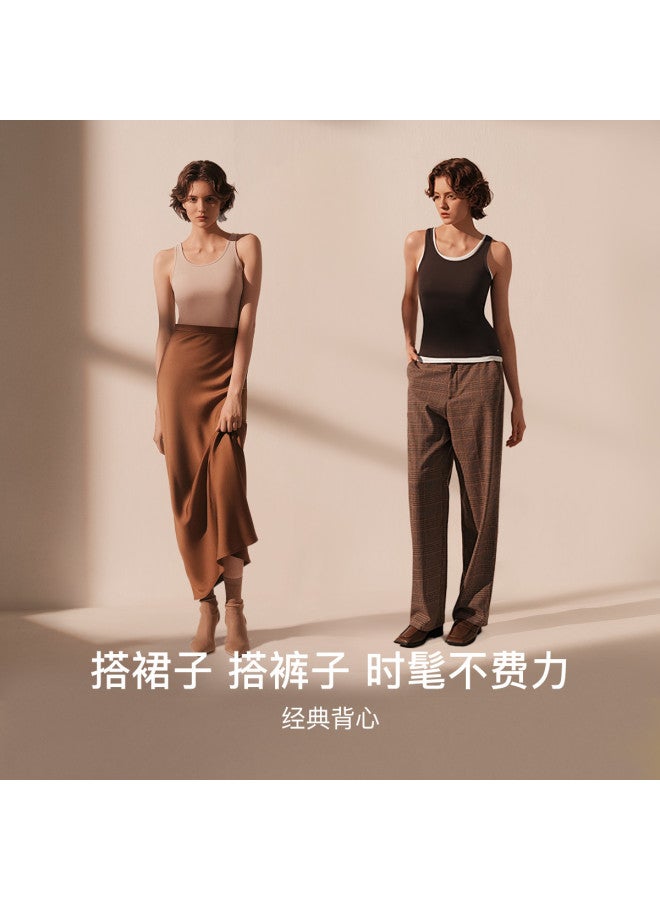 ubras Cashmere Vest, Round Neck Solid Basic Tank Top For Women, Summer - Image 5