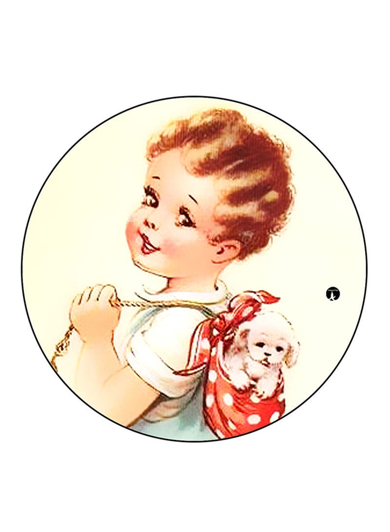 RKN Girl Printed Large Round Pin Badge Multicolour - Image 2