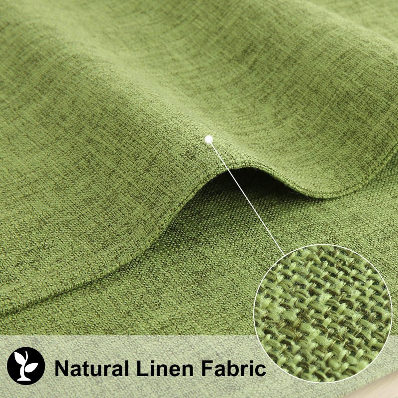 homing Cotton Linen Placemats Set of 6, Cloth Washable Farmhouse Dining Table Mats for Indoors & Outdoors, Easy to Clean, Grass Green, 13 x 19 Inch - Image 2