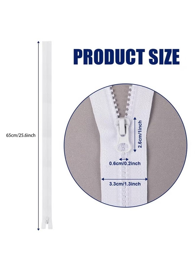 Lemon #5 Nylon Zipper Tape for Sewing, 50 Yards White, Nylon Coil Zippers for DIY Sewing Craft with 10 Bulk Zipper Slider - Image 3