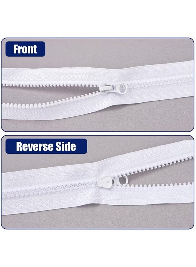 Lemon #5 Nylon Zipper Tape for Sewing, 50 Yards White, Nylon Coil Zippers for DIY Sewing Craft with 10 Bulk Zipper Slider - Image 4