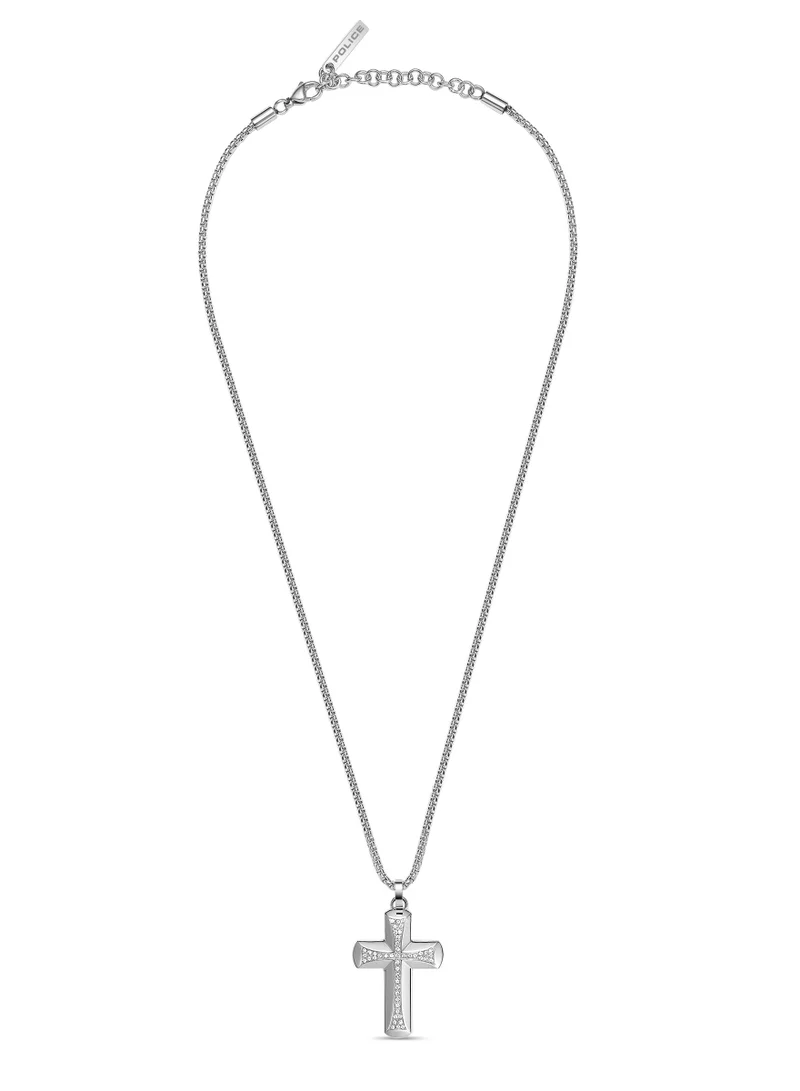 بوليس Crossroads Stainless Steel Gents Necklace with Cross Pendant
