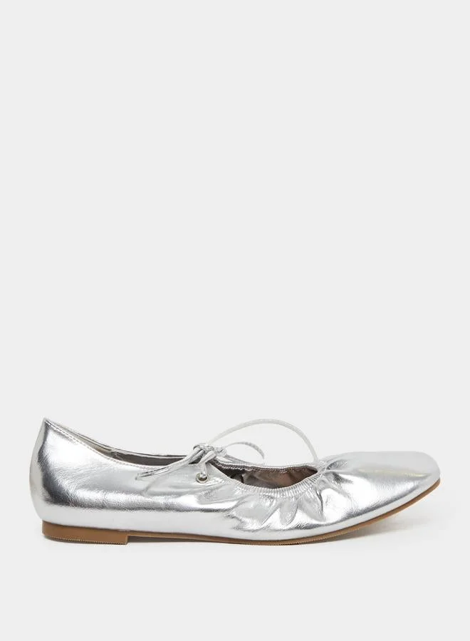 Styli Women Silver Ballet Shoes