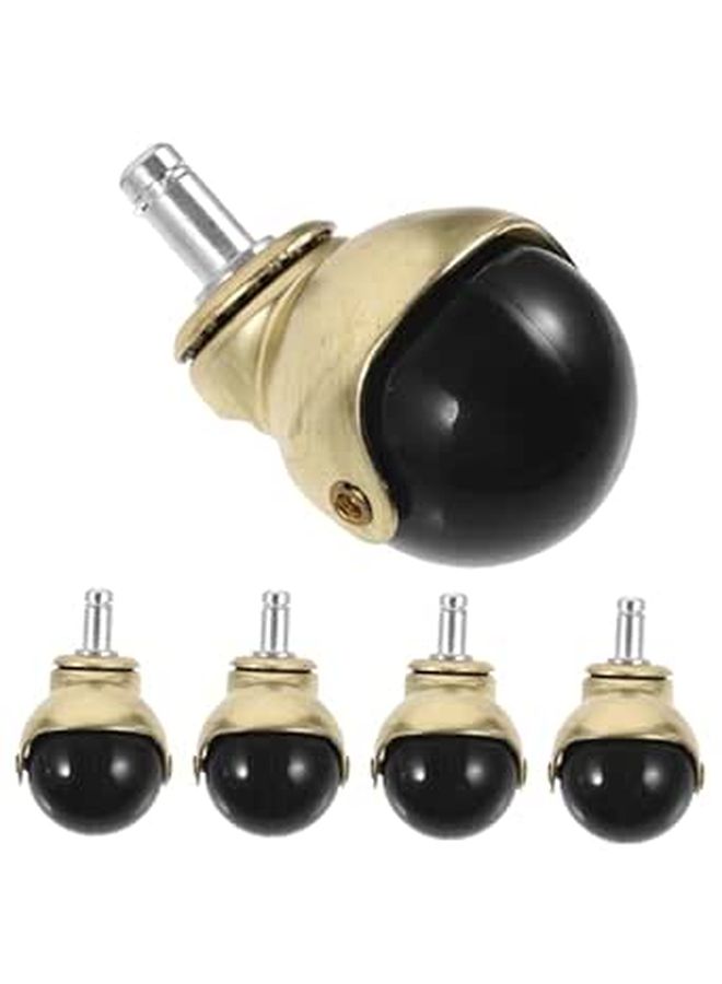 5Pcs 2 Inch Metallic Office Chair Replacement Wheels Heavy Duty Swivel Casters For Desk Chairs - Image 1