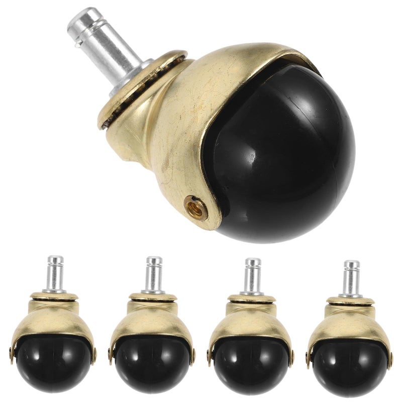 5Pcs 2 Inch Metallic Office Chair Replacement Wheels Heavy Duty Swivel Casters For Desk Chairs - Image 2