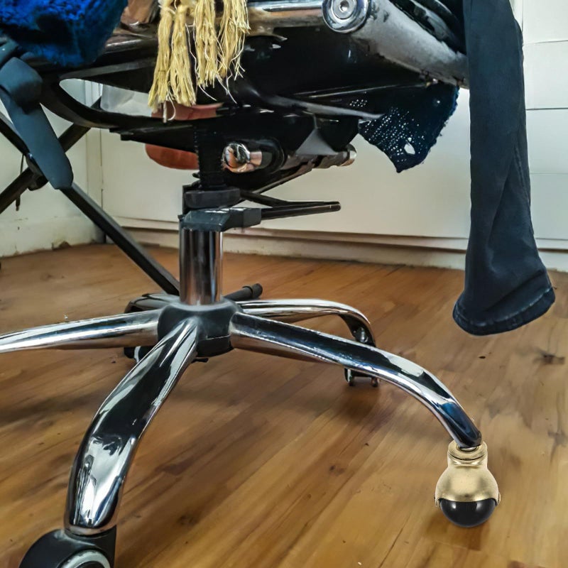5Pcs 2 Inch Metallic Office Chair Replacement Wheels Heavy Duty Swivel Casters For Desk Chairs - Image 5