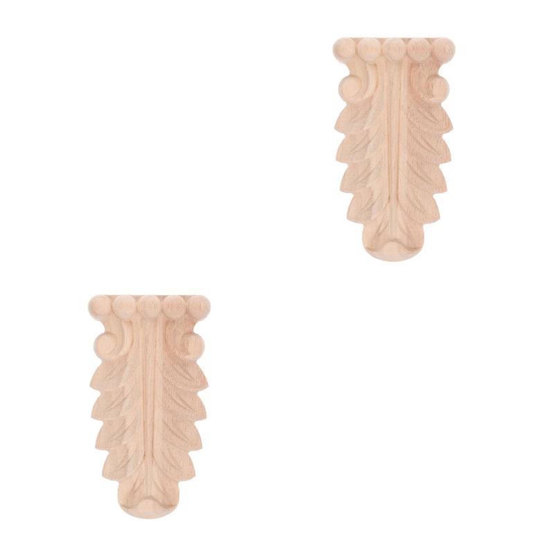 2pcs Wood Carved Corbel Applique Decorative Corner Carving Decoration Carving Corbel Wall Decoration European Style Corbel For Home Hotel - Image 1