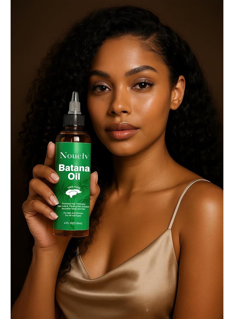 Nouelv Batana Oil for Hair Growth – 100% Pure & Natural Raw Batana Oil from Honduras, Thickens & Strengthens Hair – Deeply Moisturizing Hair Oil for All Hair Types – 4 FL OZ – Unrefined & Cold-Pressed  - Image 5