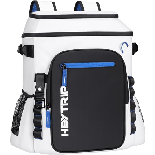 Heytrip Cooler Backpack 54 Cans Insulated Cooler Bag, Keep Freeze for 20 Hours, Waterproof & Leak-Proof Cooler with Multi-Compartments(White) - Image 1