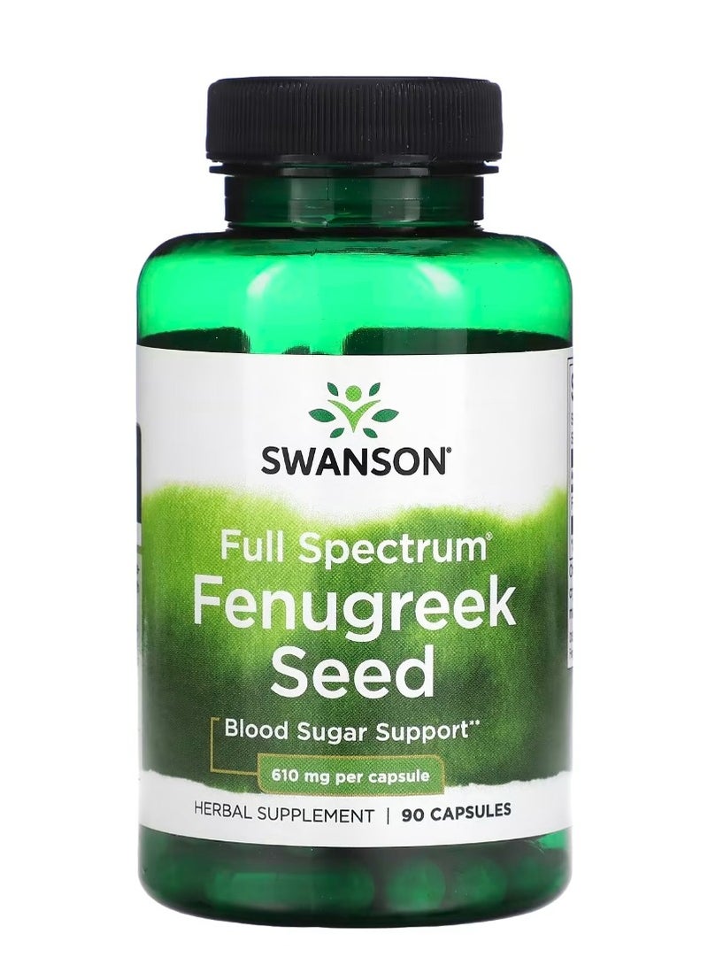 سوانسون بذور الحلبة كاملة الطيف 610 ملجم - 90 كبسولة - Image 1