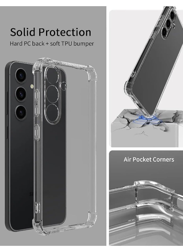 Generic Case for Samsung Galaxy A55 5G Clear TPU Four Corners Protection Cover Transparent Soft funda  - Image 2