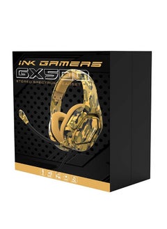INK GAMERS GX500 Premium Over Ear Wired Gaming Headset for PS4/PS5/XBox/Switch/PC - Brown Camouflage  - Image 5