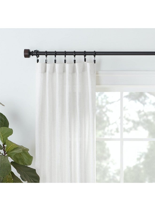 MODE MODE Premium Collection Flat Steel Curtain Clip Rings, Set of 14 Curtain Rings with Clips, Rings with Clips for Curtains, Fits MODE Premium and Acrylic Curtain Rods, 1 5/8”, Matte Black - Image 4