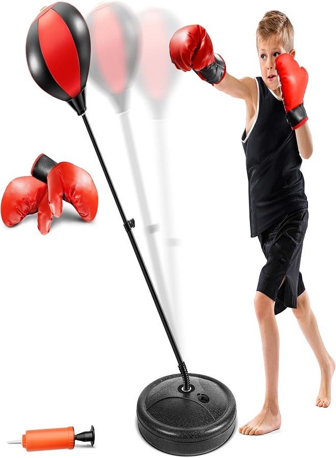 بوكسنغ كيس ملاكمة مع قفازات، كرة ملاكمة للأطفال - Image 1