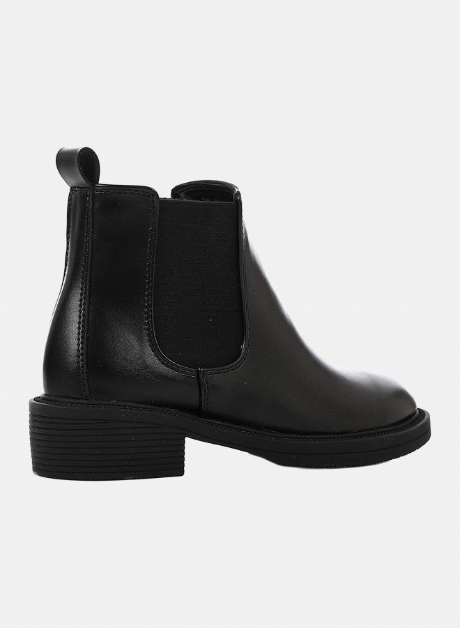 XO Style Leather Ankle Boot - Black  - Image 3