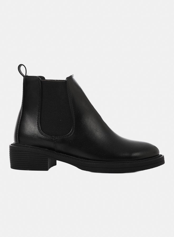 XO Style Leather Ankle Boot - Black  - Image 2