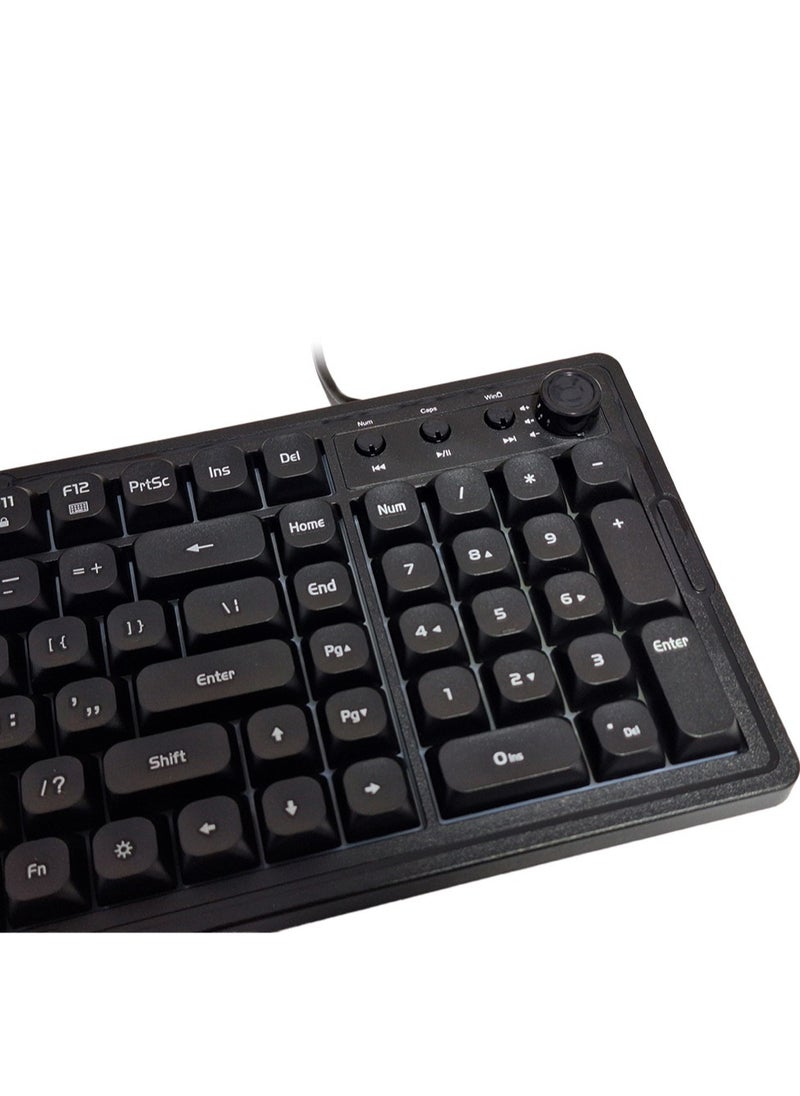 Forev Wired Gaming keyboard and mouse suit Esports Light-Emitting Office Desktop Laptop Wired Film Wired Keyboard (FV-Q908  Black)  - Image 3