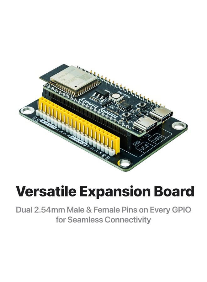 LONELY BINARY لوحة تطوير لوني باينري ESP32-S3 N16R8 إصدار الذهب - 16MB فلاش، 8MB PSRAM، Type-C، واي فاي، بلوتوث مع لوحة توسيع 2.54mm متوافقة مع Arduino IDE MicroPython - Image 2