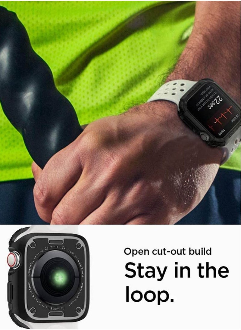 Spigen - Tough Armor Case Cover for Apple Watch 44mm Series 6/SE/5/4 - Black - Image 1