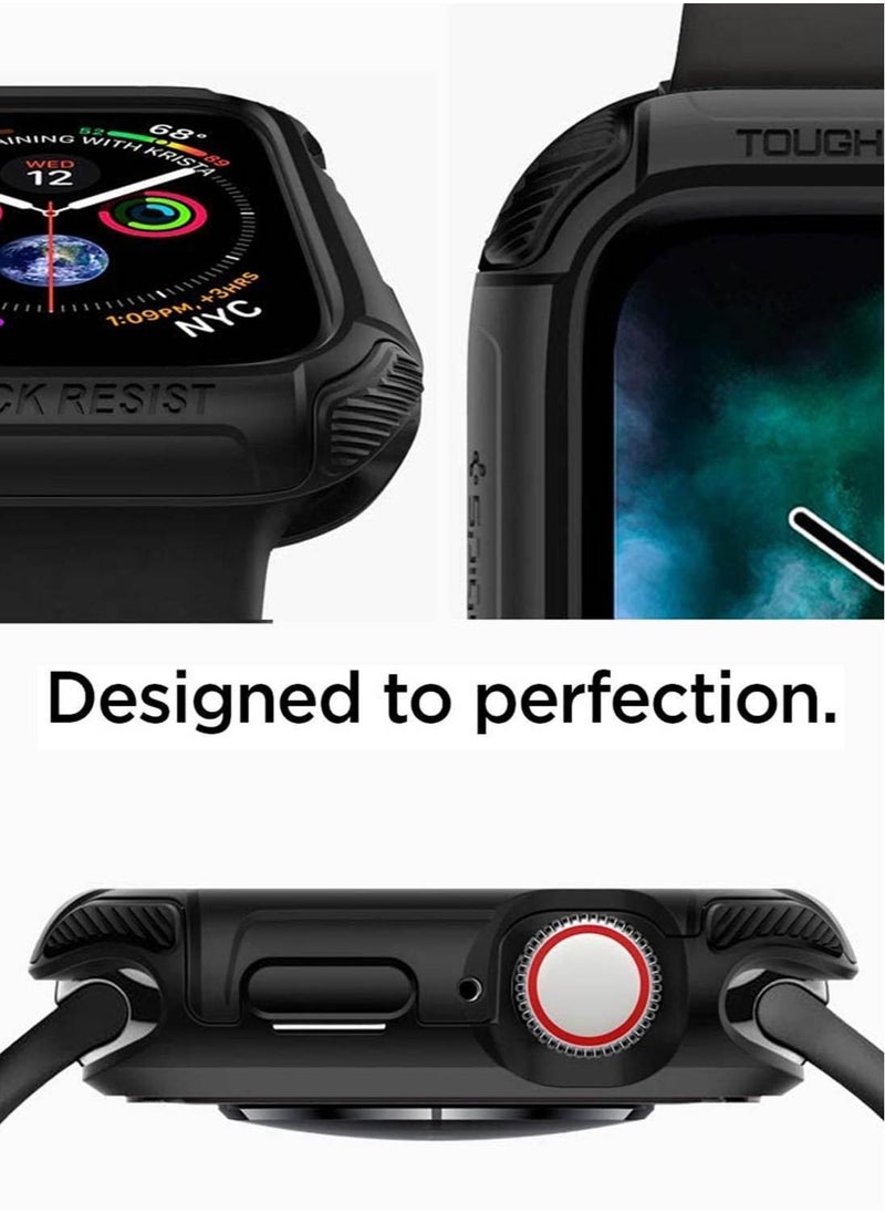Spigen - Tough Armor Case Cover for Apple Watch 44mm Series 6/SE/5/4 - Black - Image 1
