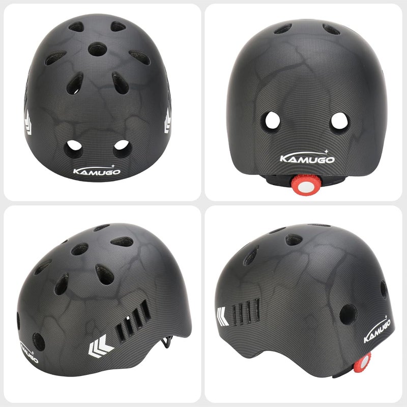 KAMUGO Kids Bike Helmet Set, Toddler Helmet for Ages 2-8 Boys Girls with Sports Protective Gear Set Knee Elbow Wrist Pads for Skateboard Cycling Scooter Rollerblading - Image 2