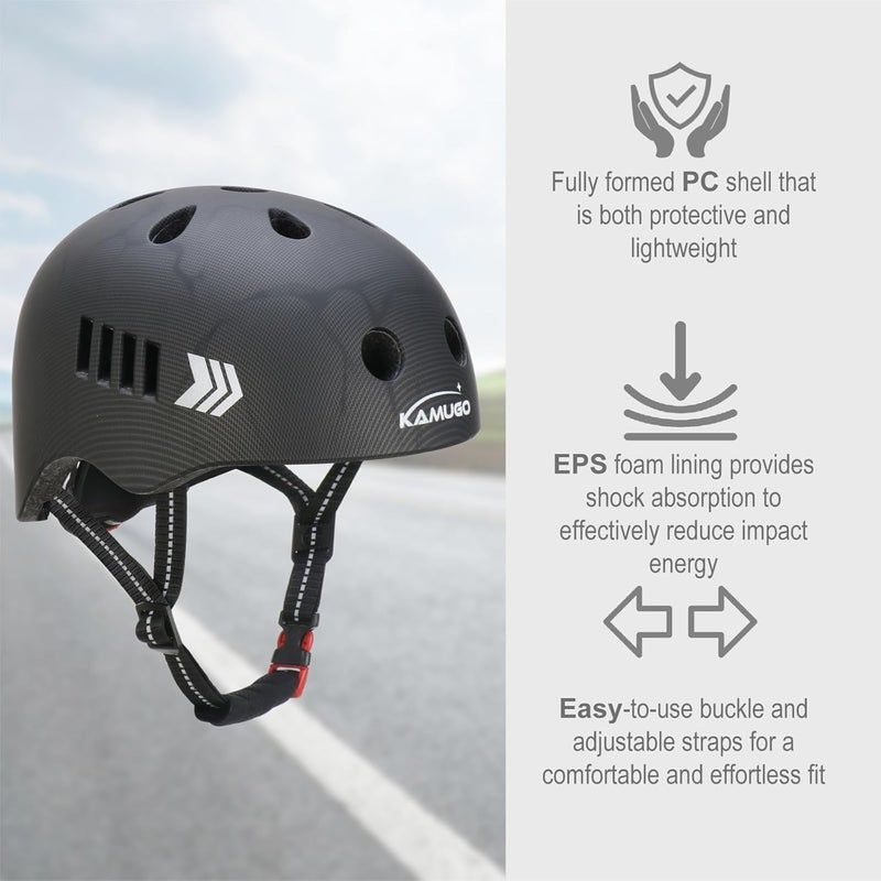 KAMUGO Kids Bike Helmet Set, Toddler Helmet for Ages 2-8 Boys Girls with Sports Protective Gear Set Knee Elbow Wrist Pads for Skateboard Cycling Scooter Rollerblading - Image 3