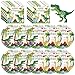 Litmitfu 40 Pcs Dinosaur Plates and Napkins Sets Happy Birthday Dino Party Supplies Tableware Watercolor Disposable Paper Plates Napkins Kit for Dinosaur Birthday Party Decorations Table Decor Serves 20 - Image 3