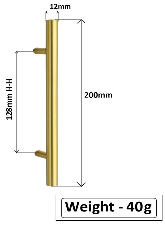 Met Craft Stainless Steel 8 Inches Cabinet & Drawer Handles, Furniture & Kitchen Handles, Pack of 12 Pieces (8 inch,Antique Brass) - Image 2