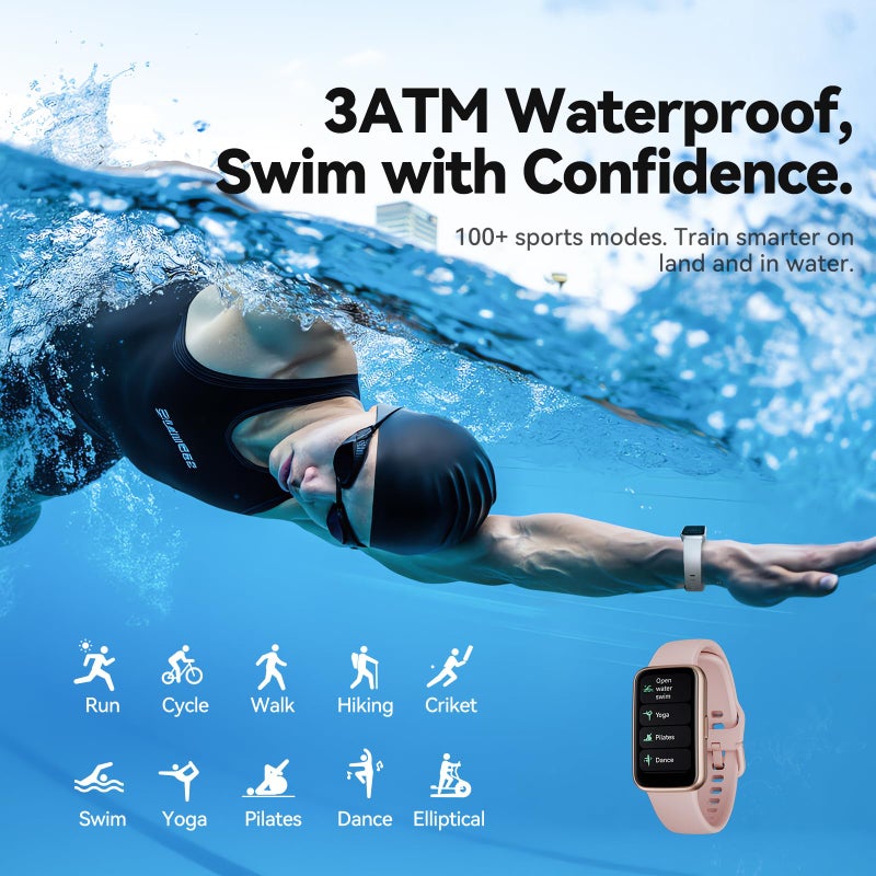Enfit Fitness Trackers,Smart Watch with 1.47" Color Screen,100+Sport Modes Fitness Watch with Heart Rate Sleep Monitor, Pedometer Step Counter Watch, 3TAM Waterproof Activity Trackers for Women Men,PK - Image 3