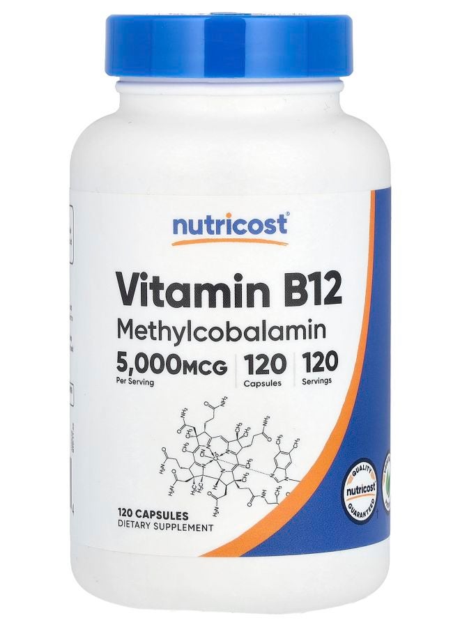 Vitamin B12 5000 mcg 120 Capsules