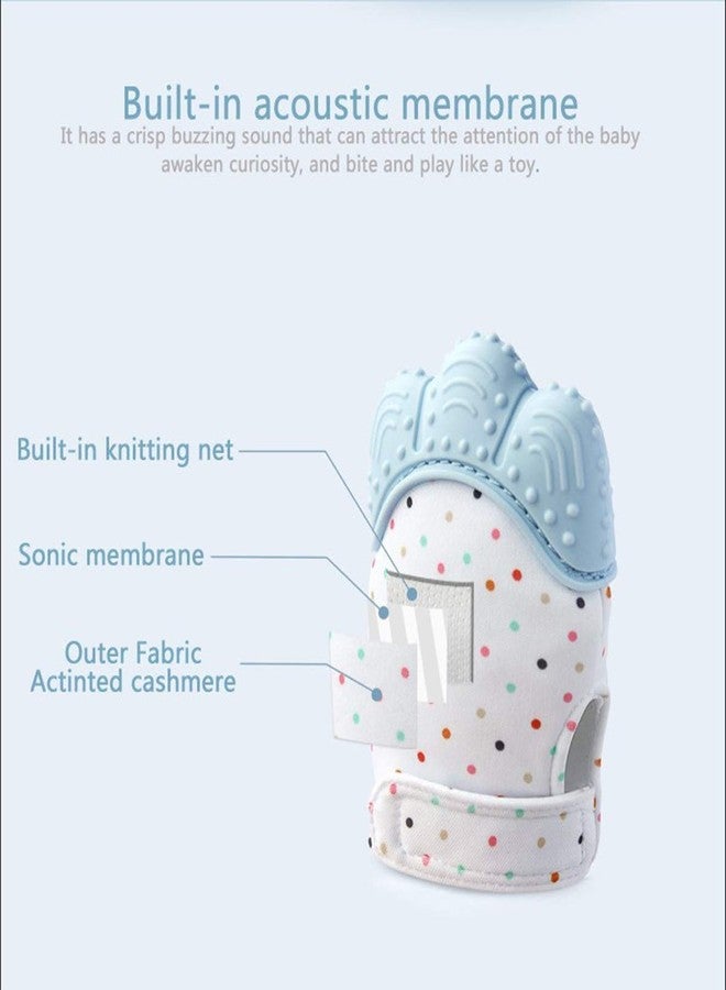ARUP قفاز تسنين ناعم للأطفال من ARUP، مناسب للأطفال من عمر 3 إلى 6 أشهر، لتخفيف آلام التسنين، علاج طبيعي للرضع والأطفال الصغار (عبوة واحدة) (اللون: متعدد الألوان) - سيليكون - Image 3