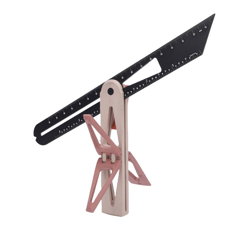 Sliding T Bevel Angle Finder ABS 6:1 8:1 Softwood Hardwood Scale - Quick Release Locking Handle Rotatable Measuring Tool for Professional Woodworking - Image 3