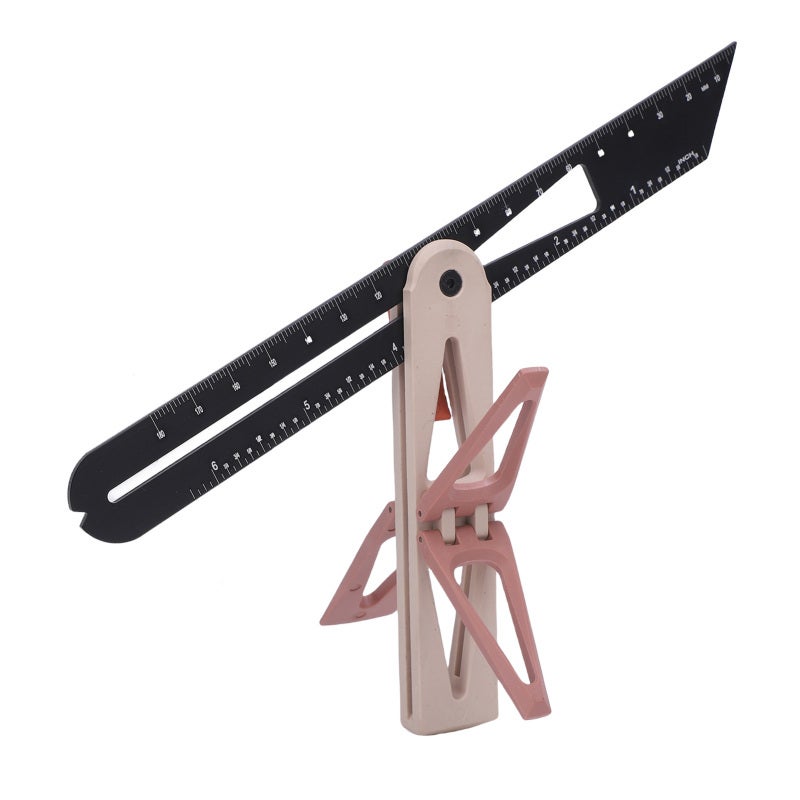 Sliding T Bevel Angle Finder ABS 6:1 8:1 Softwood Hardwood Scale - Quick Release Locking Handle Rotatable Measuring Tool for Professional Woodworking - Image 2