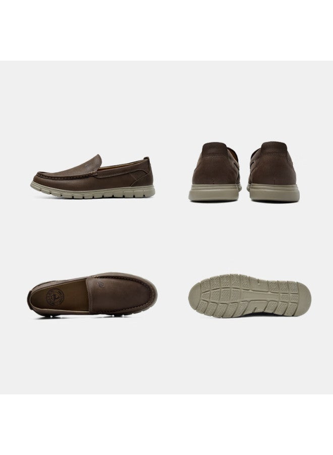 Mellen Soft-soled Peas Shoes Slip-on Loafers Low-top Casual Comfort Lazy Shoes Mra67152 Brown Size 39 - Image 4