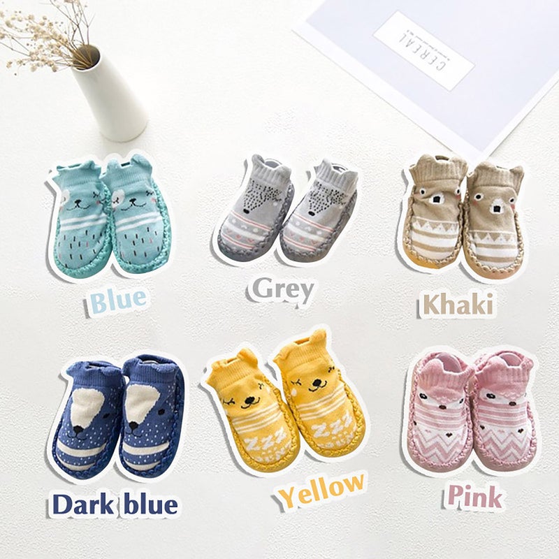 Baby Socks with Rubber Dots Soles Anti-Slip Soft Sole Cute Cartoon Floor Socks for Children Infant Toddler - Image 3