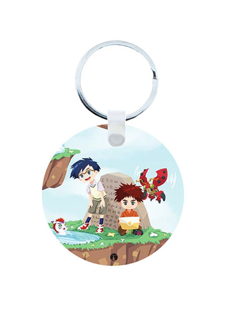 RKN Digimon Anime Wooden Keychain