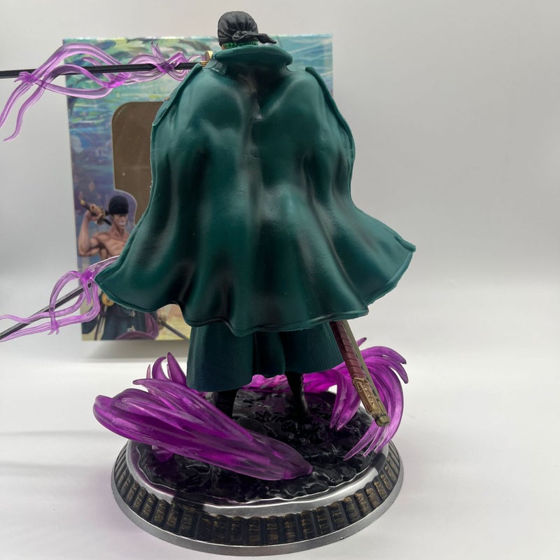 One Piece Zoro Figure Small Bloodied 3-Sword Style Desktop Decoration - Image 3