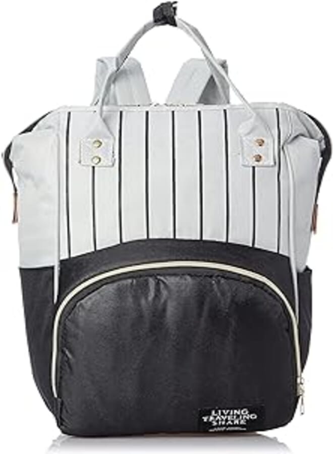 Living Travelling Share Baby Diaper for Unisex Backpack-Black&Gray