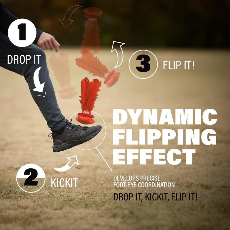 Kickit | The Original Birdie Soccer Trainer | Play Outdoors, Indoors or Backyard, Beach or Tailgate, All Ages Fun & Travel Friendly (Red) - Image 3